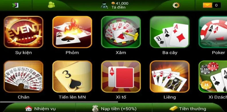 Những ưu điểm của sảnh chơi game bài Keobongda