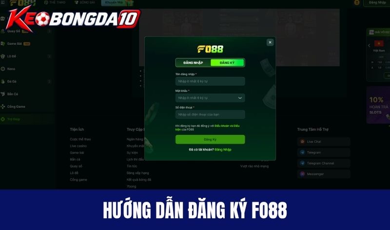 Đăng ký tài khoản Fo88 chi tiết