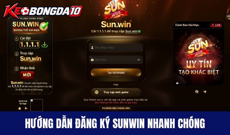 dang ky sunwin Hướng dẫn đăng ký thành viên Sunwin đơn giản