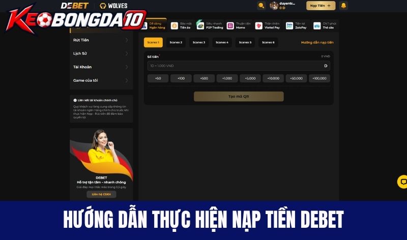 huong dan nap tien debet Hướng dẫn thực hiện nạp tiền Debet