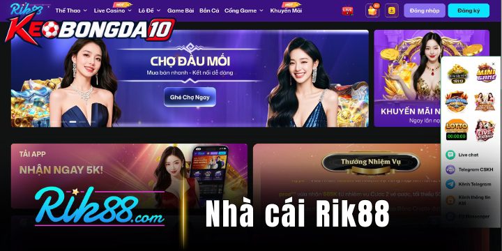 nha cai rik88 2026 Rik88 – Nhà cái có tỷ lệ kèo đa dạng giao diện hiện đại