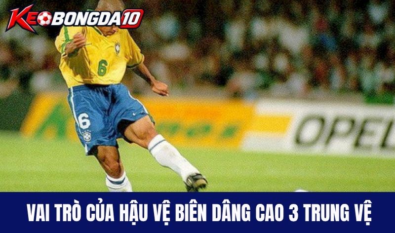 Vai trò của Hậu vệ biên dâng cao 3 trung vệ