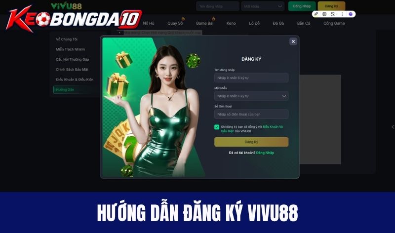 Hướng dẫn chi tiết cách đăng ký Vivu88